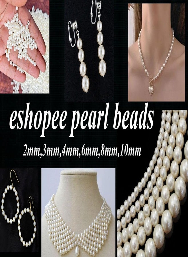 eshoppee 200 gm Pearl Plastic Beads Set of 6 for Jewellery Making kit Art and Crafts Materials for Necklace Bracelet Earring Making Materials DIY kit (3) - Image 4